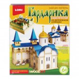 Конструктор из деревянной соломки 'Гардарика. Соборный комплекс', выкройки, клей, наждачка, LORI, Сп-013