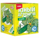 Набор для выращивания растений ЮНЫЙ АГРОНОМ 'Огурец', горшок, грунт, семена, LORI, Р-011
