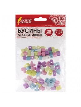 Бусины для творчества 'Микс №1', 7-12 мм, 30 грамм, 6 цветов, пастель, ОСТРОВ СОКРОВИЩ, 661253 Бусины для творчества 'Микс №1', 7-12 мм, 30 грамм, 6 цветов, пастель, ОСТРОВ СОКРОВИЩ, 661253