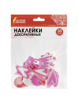 Наклейки из EVA 'Розовый микс', 30 шт., ассорти, ОСТРОВ СОКРОВИЩ, 661458 Наклейки из EVA 'Розовый микс', 30 шт., ассорти, ОСТРОВ СОКРОВИЩ, 661458