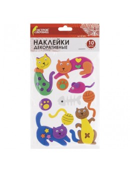 Наклейки из EVA 'Кошки-мышки', 10 шт., ассорти, ОСТРОВ СОКРОВИЩ, 661463 Наклейки из EVA 'Кошки-мышки', 10 шт., ассорти, ОСТРОВ СОКРОВИЩ, 661463