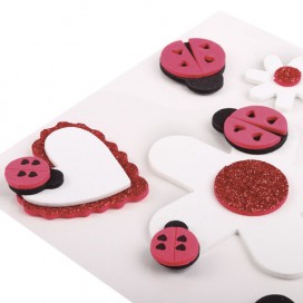 Наклейки из EVA 'Божьи коровки', 6 шт., ассорти, ОСТРОВ СОКРОВИЩ, 661471