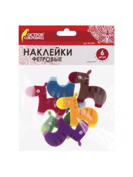 Наклейки из фетра 'Лошадки', 6 шт., ассорти, ОСТРОВ СОКРОВИЩ, 661493 Наклейки из фетра 'Лошадки', 6 шт., ассорти, ОСТРОВ СОКРОВИЩ, 661493