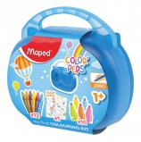 Набор для творчества MAPED 'Color'Peps Jumbo', 10 фломастеров, 12 утолщенных восковых мелков, раскраска, пластиковый пенал, 897416