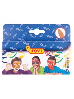 Грим для лица JOVI (Испания), 10 цветов, пигментированный воск, картонная упаковка, 176