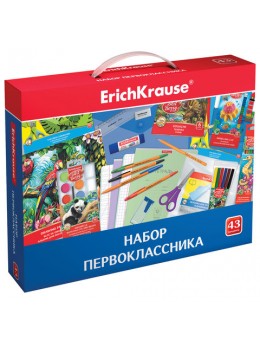 Набор для первоклассника в подарочной упаковке ERICH KRAUSE, 43 предмета, 45413