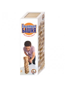Игра настольная Башня 'Падающая башня', неокрашенные деревянные блоки, 10 КОРОЛЕВСТВО, 1506 Игра настольная Башня 'Падающая башня', неокрашенные деревянные блоки, 10 КОРОЛЕВСТВО, 1506