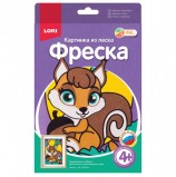 Фреска-картина из песка 'Белочка', цветной песок, самоклеющаяся основа, LORI, Пз/Ф-004