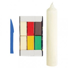 Набор для декорирования свечи 'Лесной филин', свеча, воск для декорирования, стек, LORI, Св-008