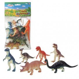 Набор фигурок 'В мире животных', 'Динозавры', 6 шт., 10 см, 1TOY, Т50484