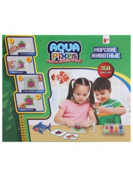 Мозаика Aqua Pixels 'Морские животные', 350 деталей, 1TOY, Т13079