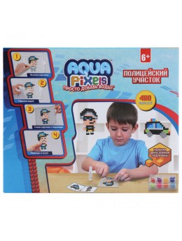 Мозаика Aqua Pixels 'Полицейский участок', 480 деталей, 1TOY, Т13072