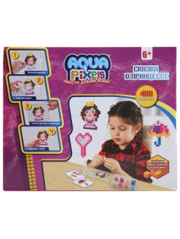 Мозаика Aqua Pixels 'Сказка о принцессе', 480 деталей, 1TOY, Т13077 Мозаика Aqua Pixels 'Сказка о принцессе', 480 деталей, 1TOY, Т13077