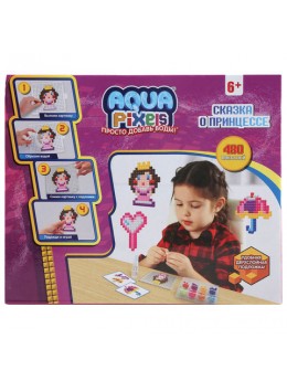 Мозаика Aqua Pixels 'Сказка о принцессе', 480 деталей, 1TOY, Т13077