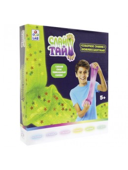 Набор Слайм тайм 'Сделай слайм. Северное сияние', со звездами, 1TOY, Т12031 Набор Слайм тайм 'Сделай слайм. Северное сияние', со звездами, 1TOY, Т12031