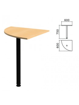 Стол приставной угловой 'Канц', 600х600х750 мм, цвет бук невский (КОМПЛЕКТ)