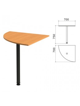 Стол приставной угловой 'Фея', 700х700х750 мм, цвет орех милан (КОМПЛЕКТ)