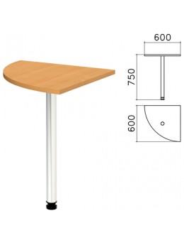 Стол приставной угловой 'Монолит', 600х600х750 мм, цвет бук бавария (КОМПЛЕКТ)