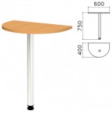 Стол приставной полукруг 'Монолит', 600х400х750 мм, цвет бук бавария (КОМПЛЕКТ)