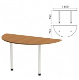 Стол приставной полукруг 'Монолит', 1400х700х750 мм, цвет орех гварнери (КОМПЛЕКТ)