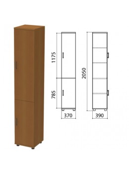 Шкаф закрытый 'Монолит', 370х390х2050 мм, цвет орех гварнери (КОМПЛЕКТ)