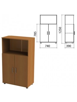 Шкаф полузакрытый 'Монолит', 740х390х1250 мм, цвет орех гварнери (КОМПЛЕКТ)