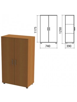 Шкаф закрытый 'Монолит', 740х390х1250 мм, цвет орех гварнери (КОМПЛЕКТ)