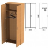 Шкаф для одежды 'Этюд', 800х384х1942 мм, цвет бук бавария (КОМПЛЕКТ)