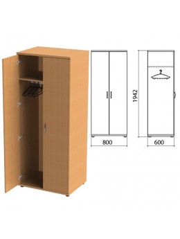 Шкаф для одежды 'Этюд', 800х600х1942 мм, цвет бук бавария (КОМПЛЕКТ)