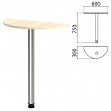 Стол приставной полукруг 'Канц', 600х300х750 мм, цвет дуб молочный (КОМПЛЕКТ)