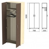 Шкаф для одежды 'Канц', 700х350х1830 мм, цвет дуб молочный/венге (КОМПЛЕКТ)