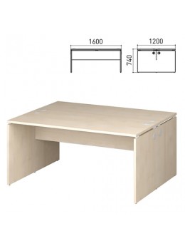 Стол письменный 2-МЕСТНЫЙ 'Профит', 1600х1200х740 мм, дуб шамони (КОМПЛЕКТ)