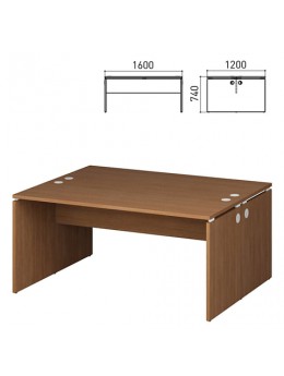 Стол письменный 2-МЕСТНЫЙ 'Профит', 1600х1200х740 мм, орех онтарио (КОМПЛЕКТ)