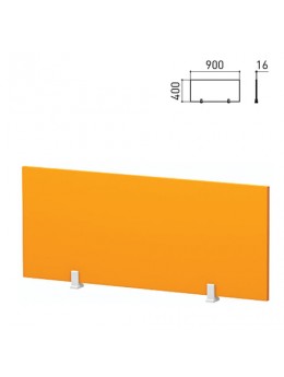 Экран-перегородка 'Профит', 900х16х400 мм, оранжевый (КОМПЛЕКТ)