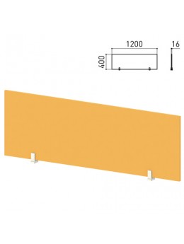 Экран-перегородка 'Профит', 1200х16х400 мм, оранжевый (КОМПЛЕКТ)