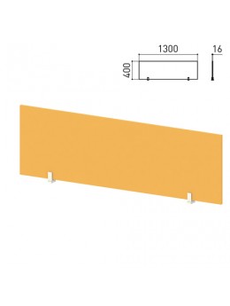 Экран-перегородка 'Профит', 1300х16х400 мм, оранжевый (КОМПЛЕКТ)