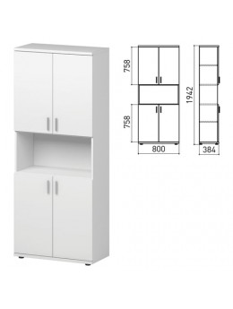 Шкаф полузакрытый 'Профит', 800х384х1942 мм, белый (КОМПЛЕКТ)
