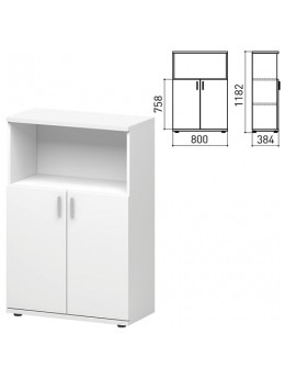Шкаф полузакрытый 'Профит', 800х384х1182 мм, белый (КОМПЛЕКТ)