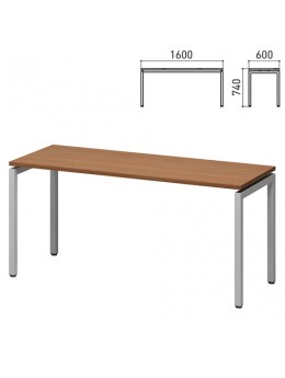 Стол письменный на металлокаркасе 'Кубика', 1600х600х740 мм, орех онтарио (КОМПЛЕКТ)