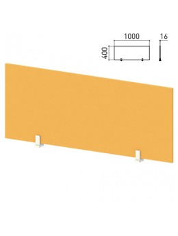 Экран-перегородка 'Кубика', 1000х16х400 мм, оранжевый (КОМПЛЕКТ)