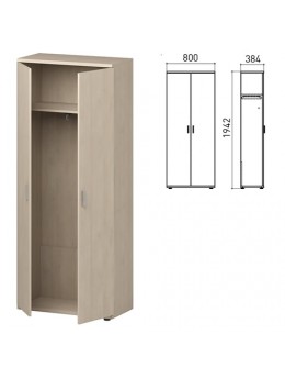 Шкаф для одежды 'Кубика', 800х384х1942 мм, дуб шамони (КОМПЛЕКТ)