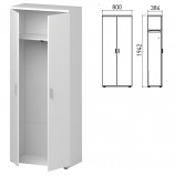 Шкаф для одежды 'Кубика', 800х384х1942 мм, белый (КОМПЛЕКТ)