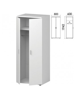 Шкаф для одежды 'Кубика', 800х600х1942 мм, белый (КОМПЛЕКТ)
