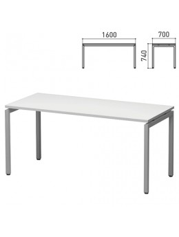 Стол письменный на металлокаркасе 'Старк', 1600х700х740 мм, белый (КОМПЛЕКТ)