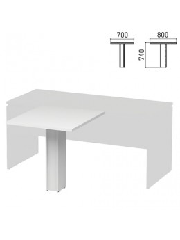 Стол приставной 'Директ', 800х700х740 мм, белый (КОМПЛЕКТ)