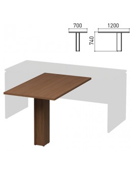 Стол приставной 'Директ', 1200х700х740 мм, орех онтарио (КОМПЛЕКТ)