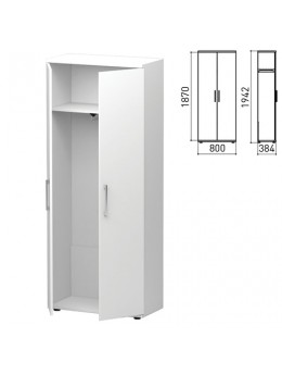 Шкаф для одежды 'Директ', 800х384х1942 мм, белый (КОМПЛЕКТ)