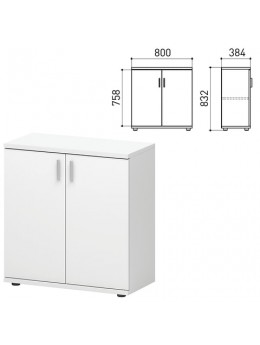 Шкаф закрытый 'Кубика', 800х384х832 мм, белый (КОМПЛЕКТ)