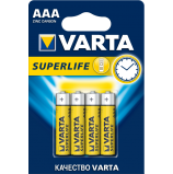 Батарейка VARTA SUPERLIFE AAA бл.4 (рус.)