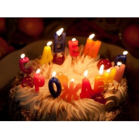 Набор свечей для торта (надпись) "С ДНЕМ РОЖДЕНИЯ" (401-033)